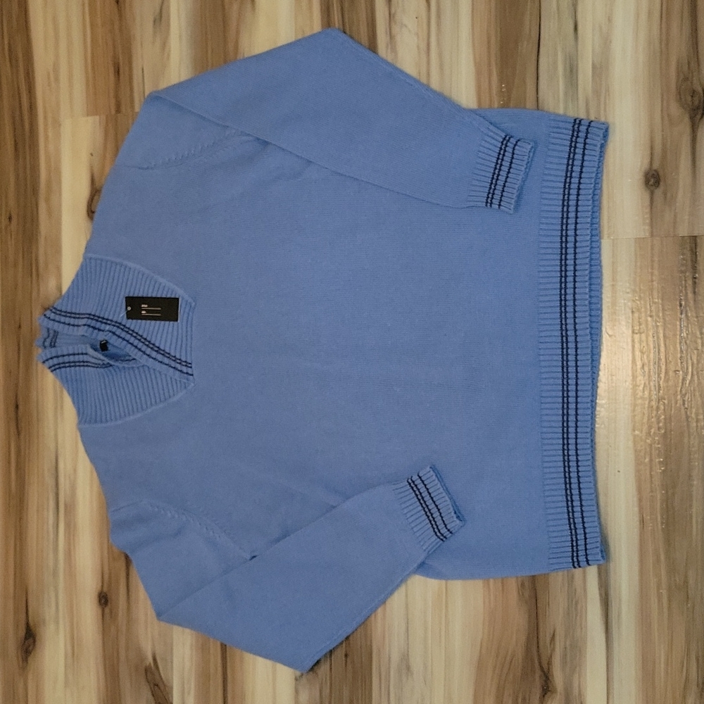 True Rock Blue Collared Men's Sweater